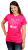 Jersey Boys the Broadway Musical - Ladies Hot Pink Silhouette V-Neck Tee 
